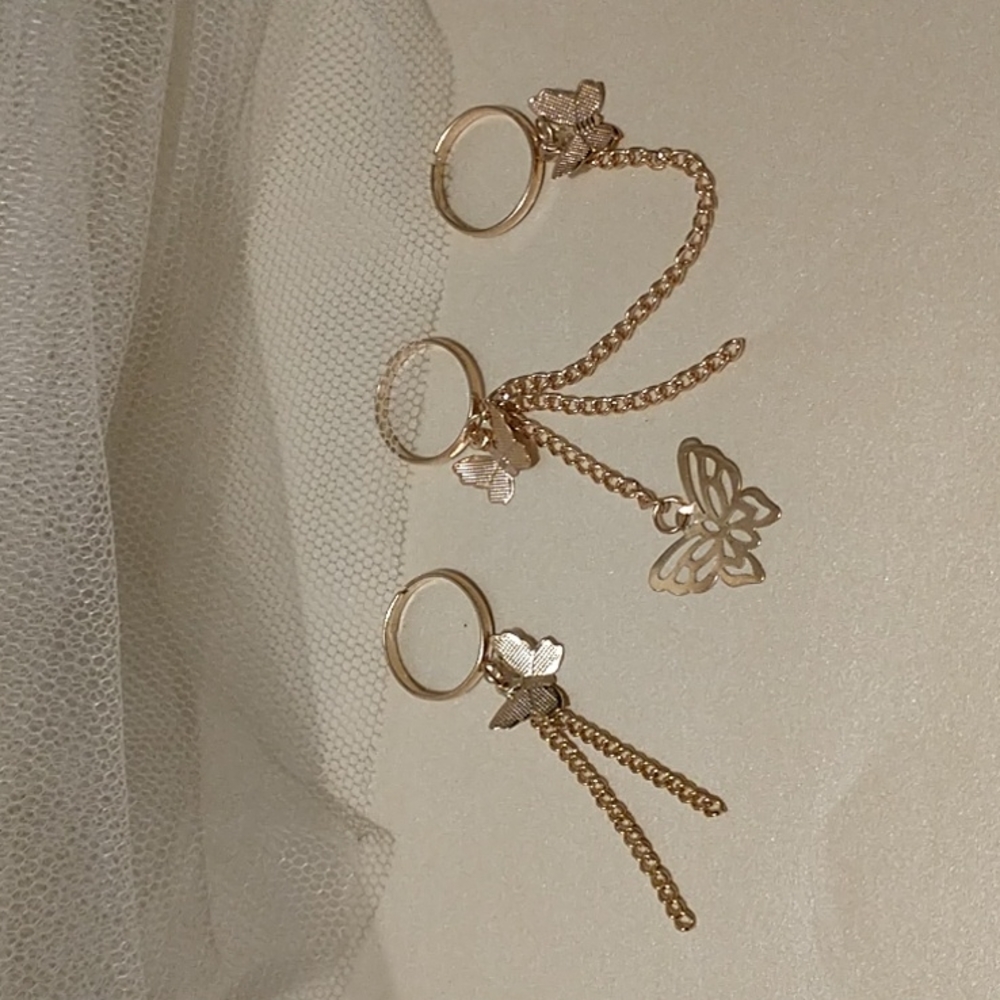 Gold Butterfly Ring Set! - Picture 4 of 4